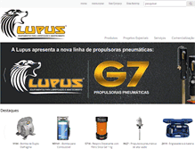 Tablet Screenshot of lupuslubrificacao.com.br